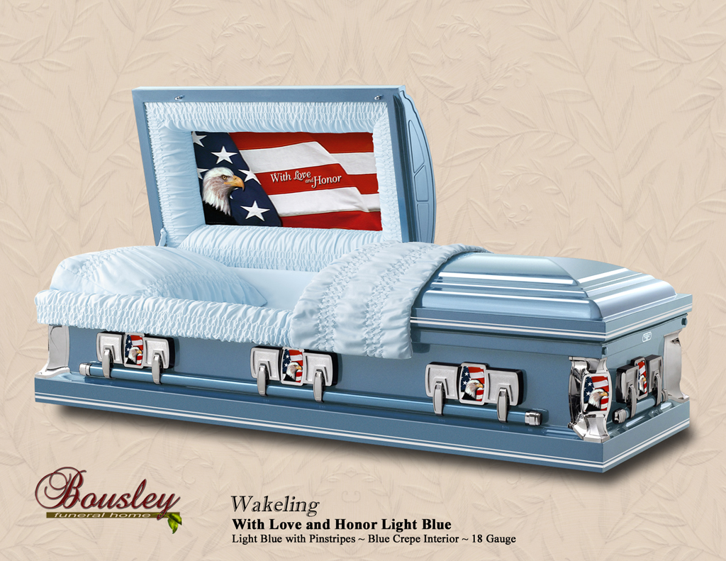 Wakeling With Love and Honor Light Blue Pinstripes